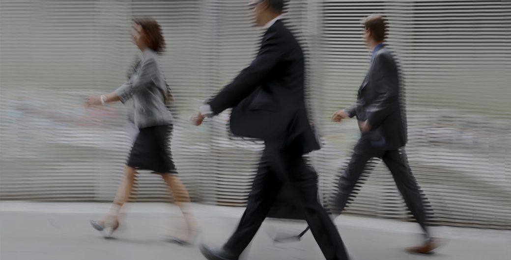 business people walking